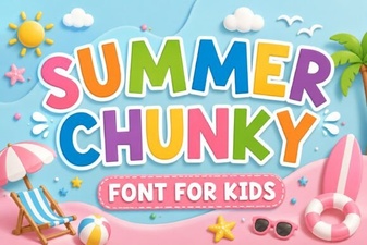Cool & Chunky Summer Fonts for Bold Design Projects